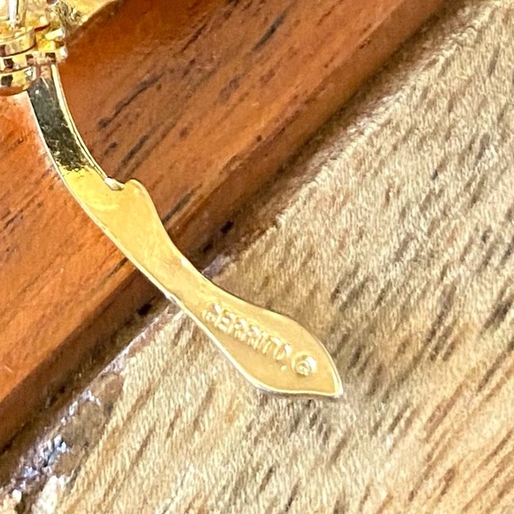 Vintage Cerrito Black and Gold Rose Brooch - Picture 3 of 5